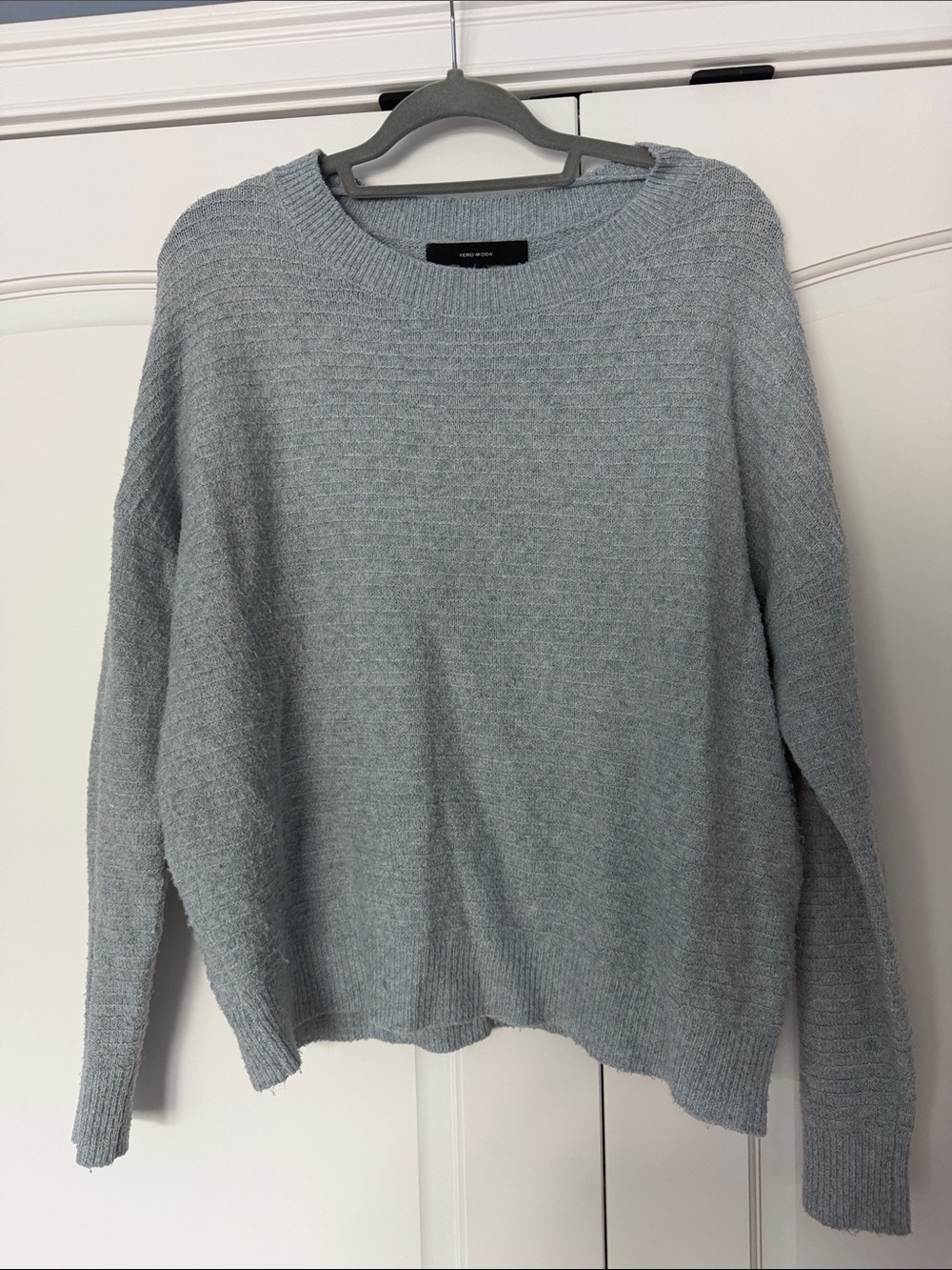 Vero Moda Heather Light Gray Crewneck Sweater
